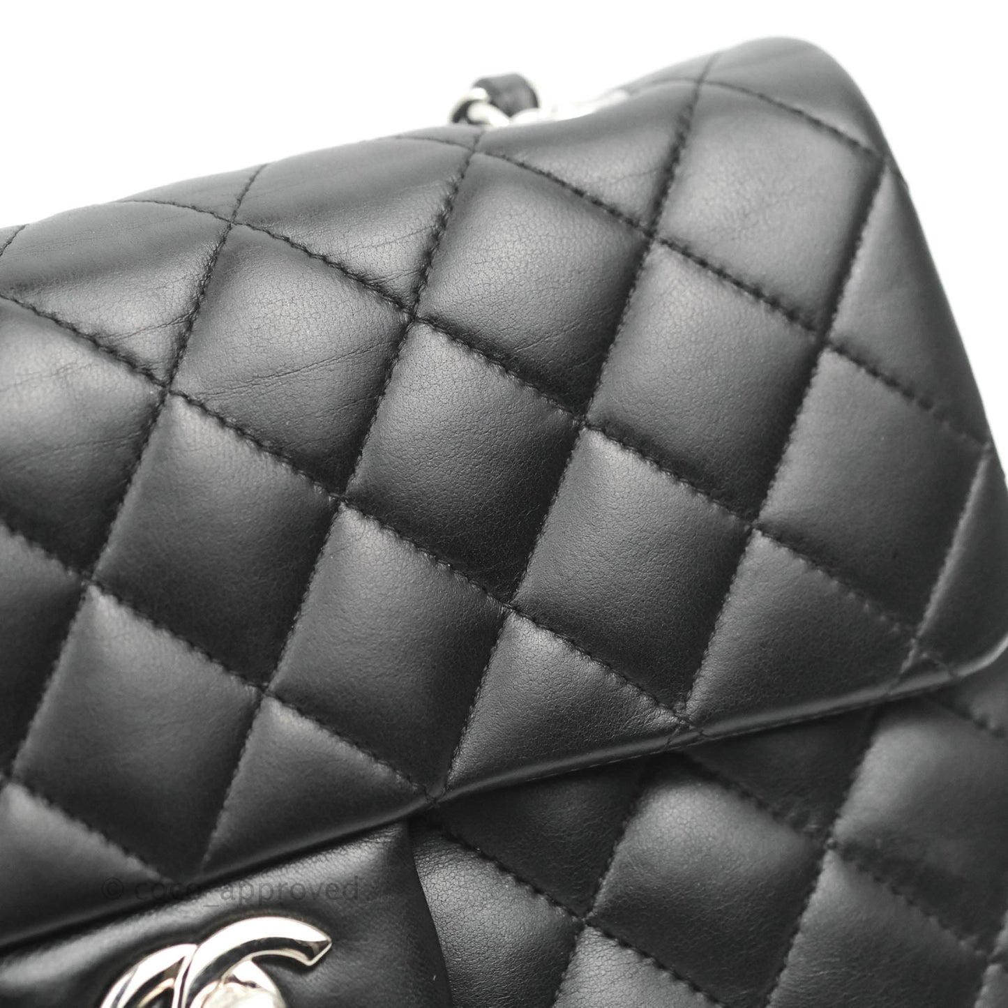 Chanel Small Classic Quilted Flap Black Lambskin Silver Hardware