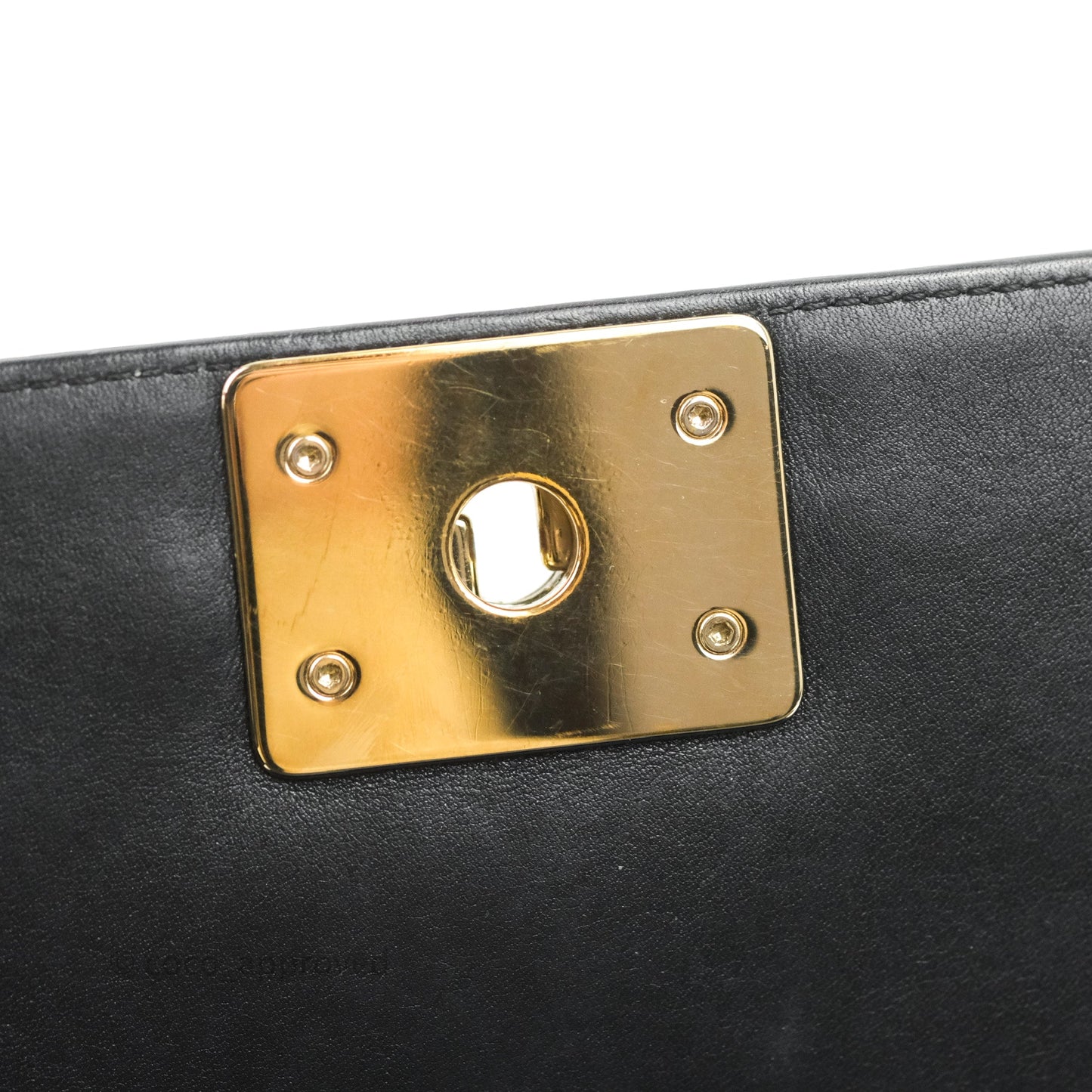 Chanel Chevron Medium Boy Black Calfskin Gold Hardware