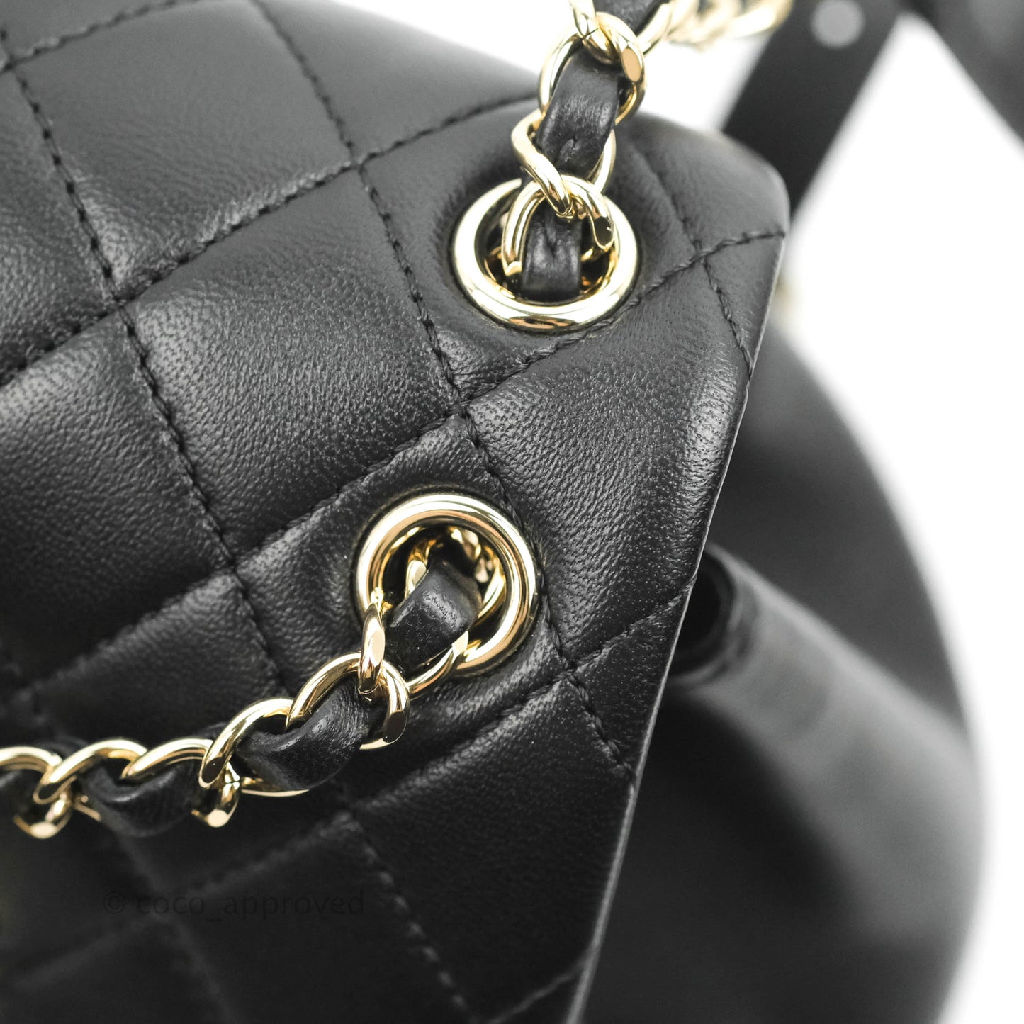 Chanel Quilted Small Duma Drawstring Backpack Black Calfskin 22C