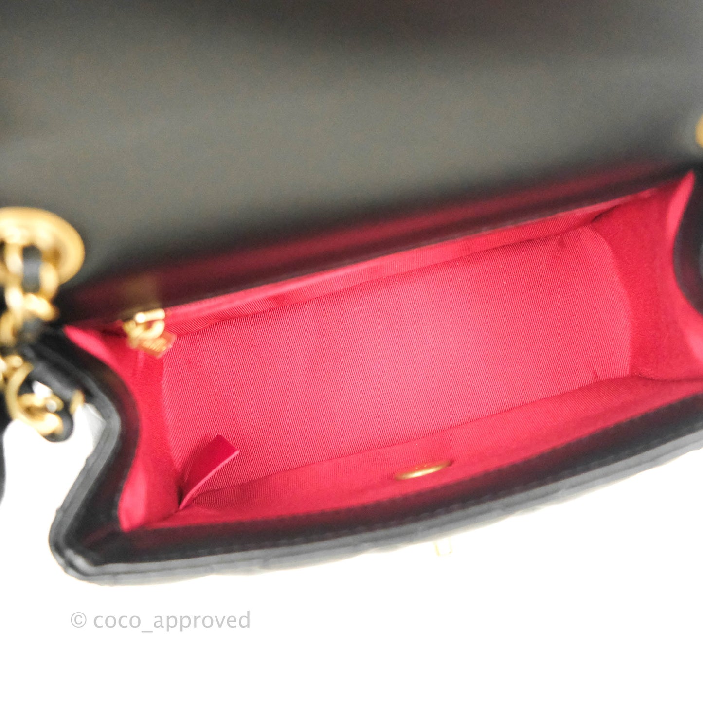 Chanel Romance Mini Square Flap Black Lambskin Aged Gold Hardware