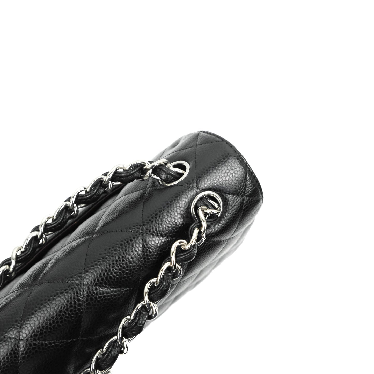 Chanel Jumbo Double Flap Black Caviar Silver Hardware⁣⁣