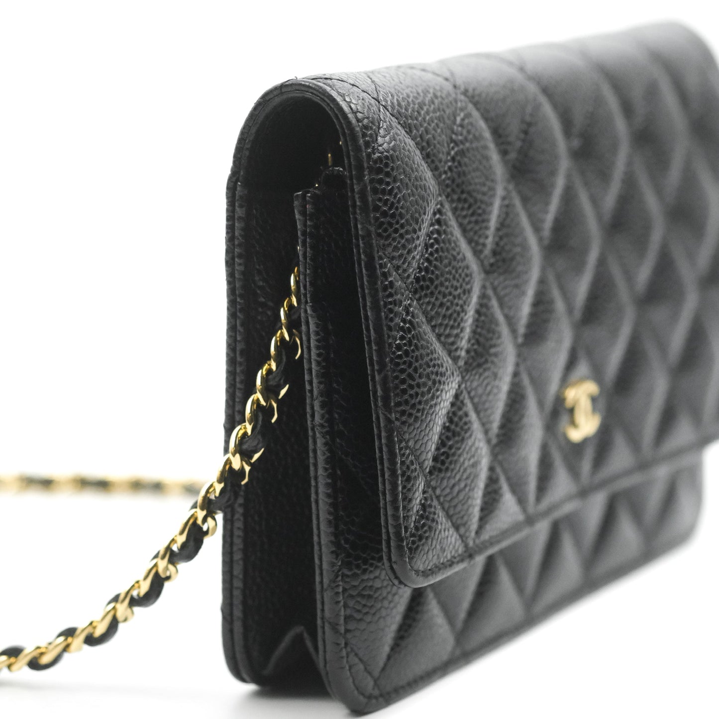 Chanel Quilted Classic WOC Black Caviar Gold Hardware