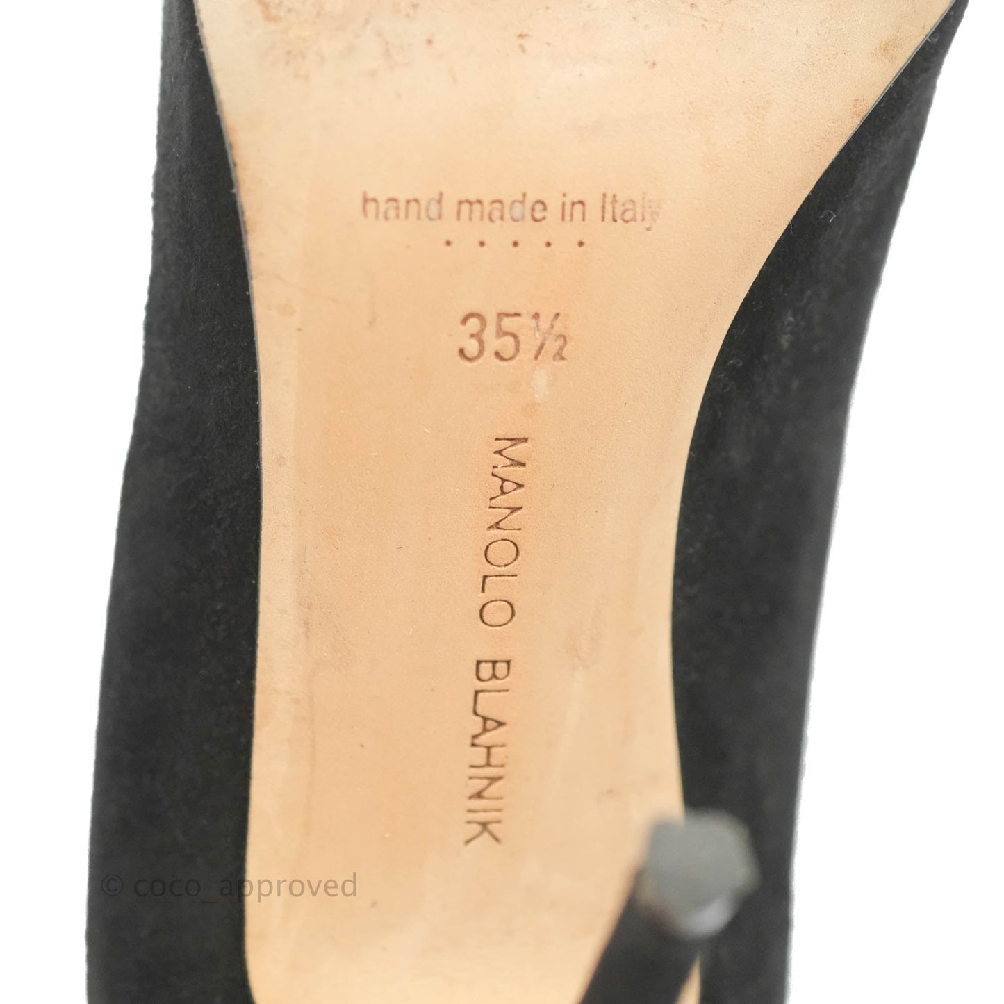 Manolo Blahnik Black Velvet Size 35.5