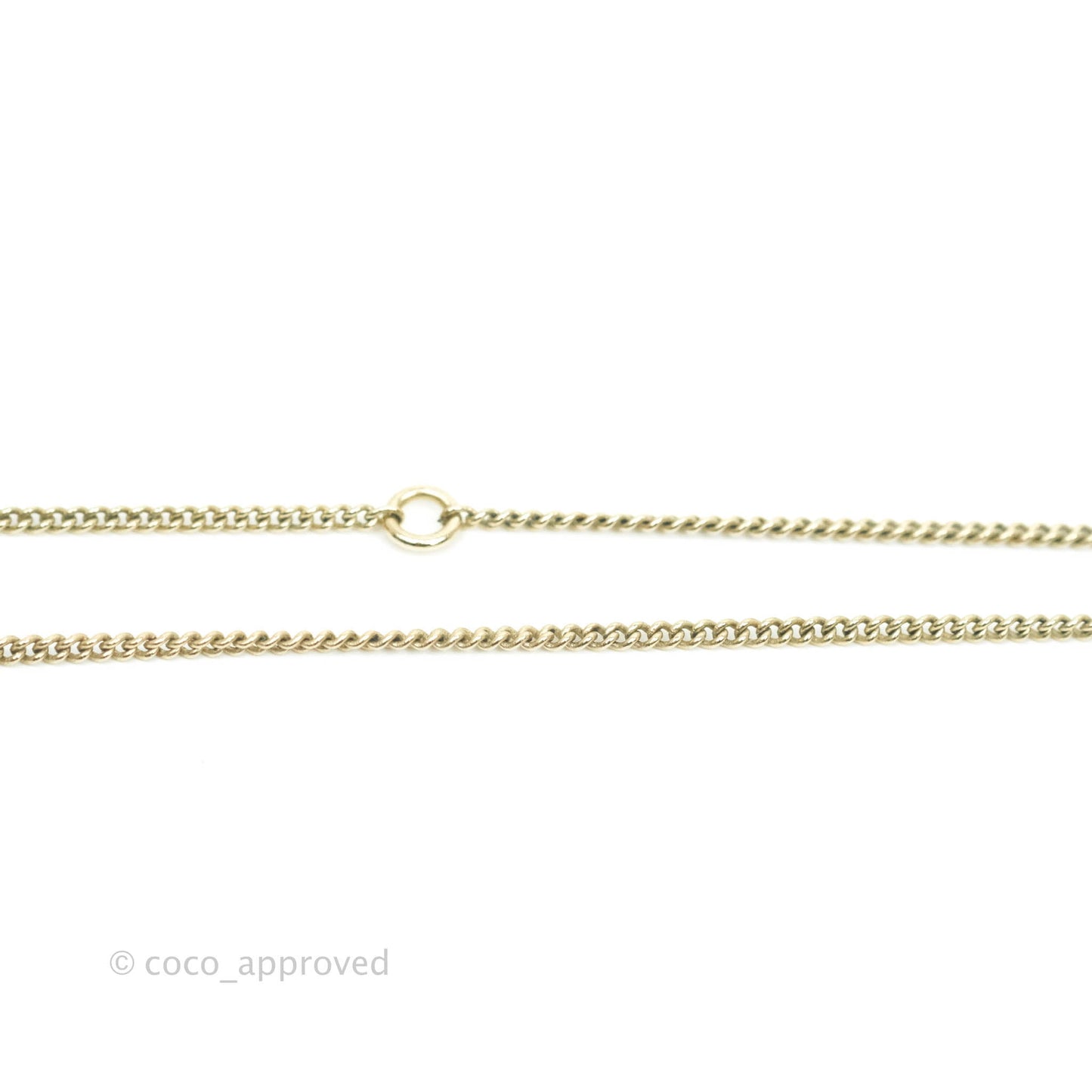 Chanel Crystal Pearl CC Drop Necklace Gold 18B