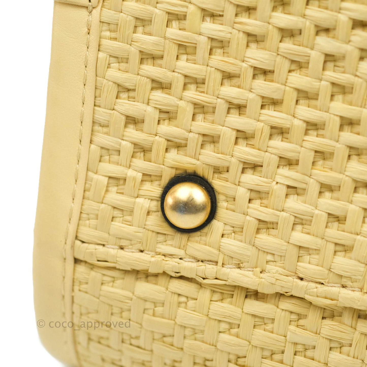 Chanel Large Deauville Tote Woven Chain Leather Logo 21S