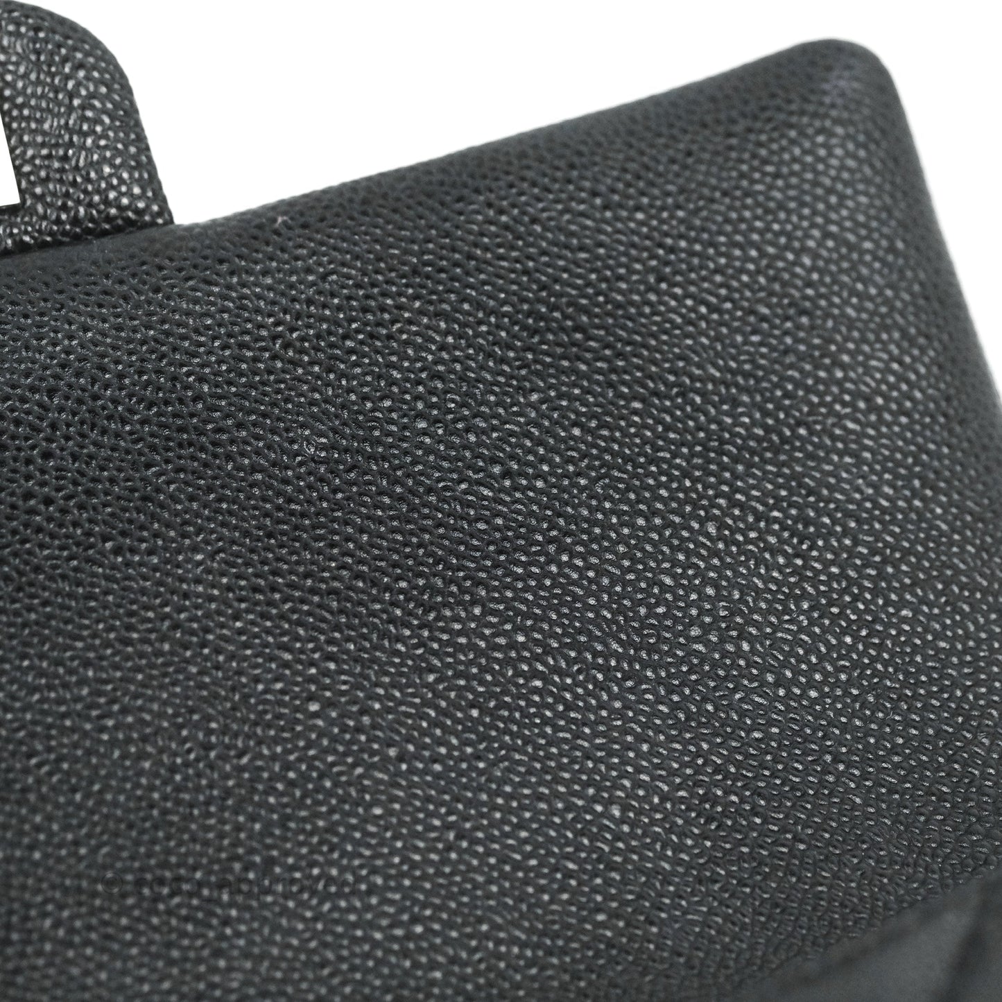 Chanel Quilted Clutch with Chain Black Caviar Silver Hardware