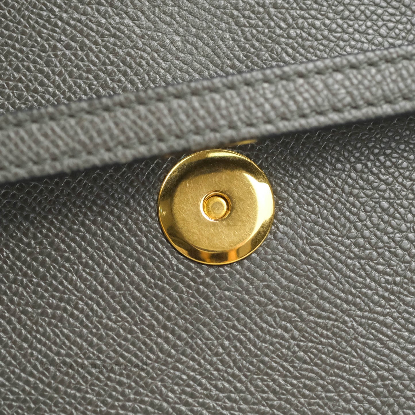 Celine Nano Belt Bag Grey Grained Calfskin Gold Hardware