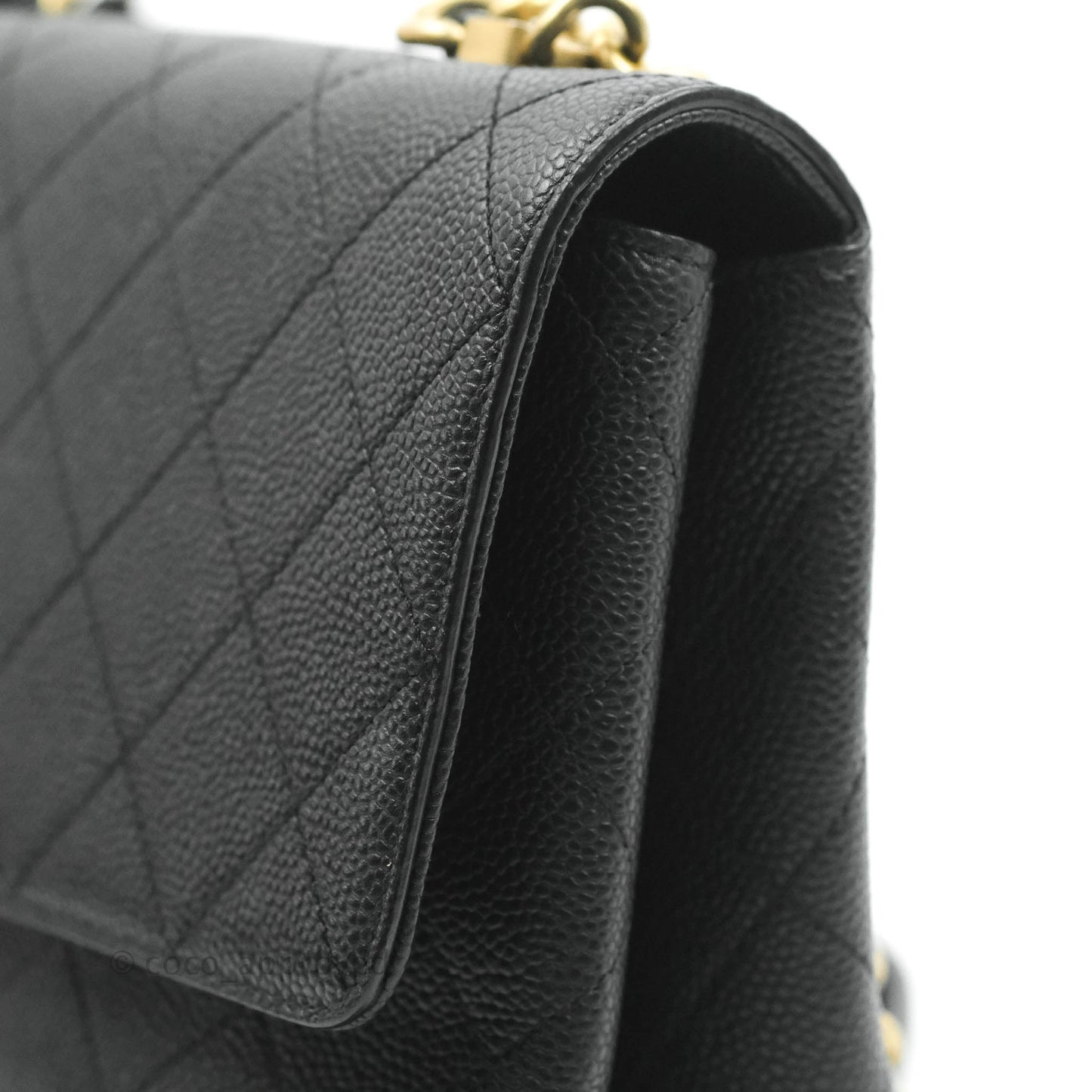 Chanel Chic Affinity Small Grained Calfskin Black Aged Gold Hardware
