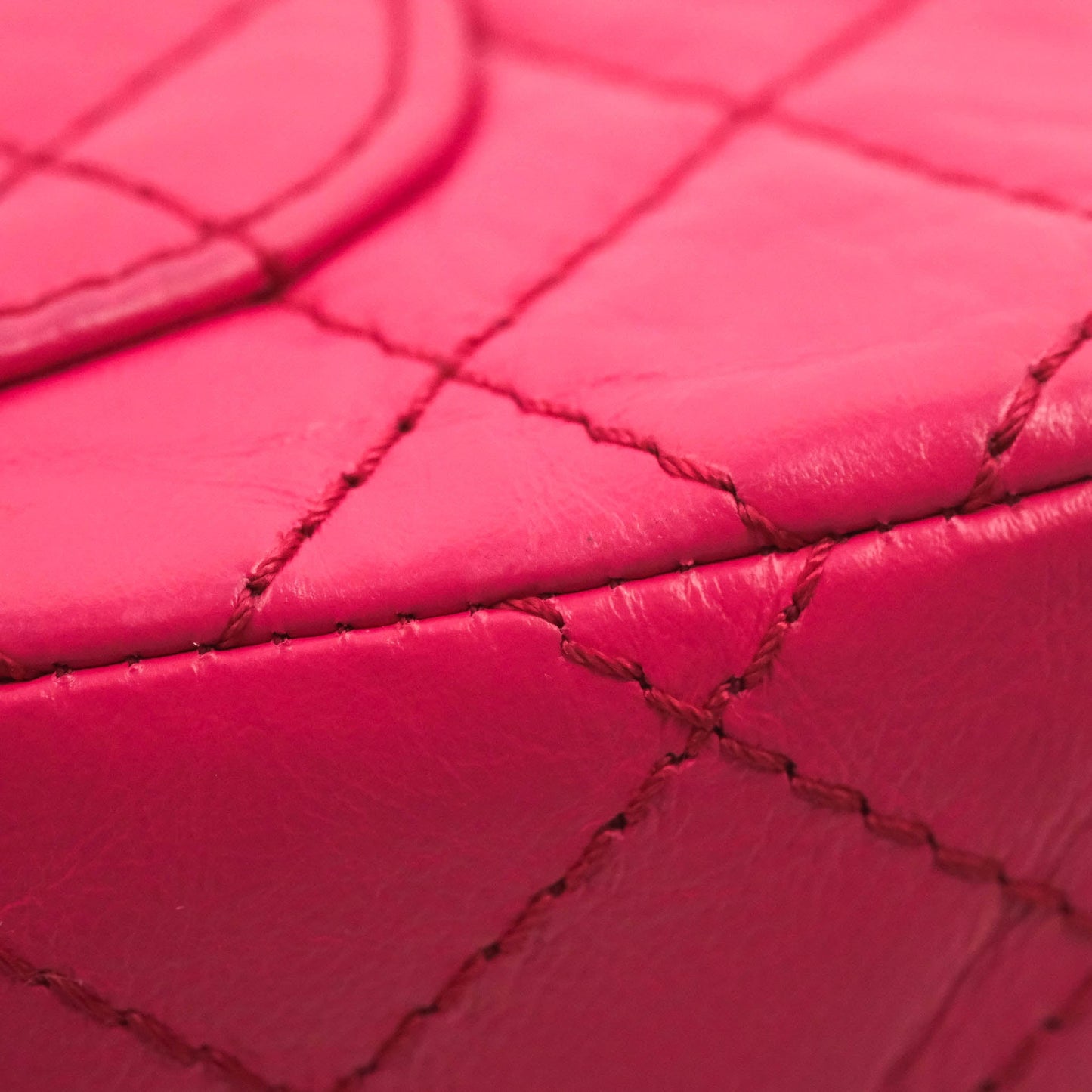 Chanel Mini Reissue 224 Fuschia Pink Aged Calfskin Aged Gold Hardware