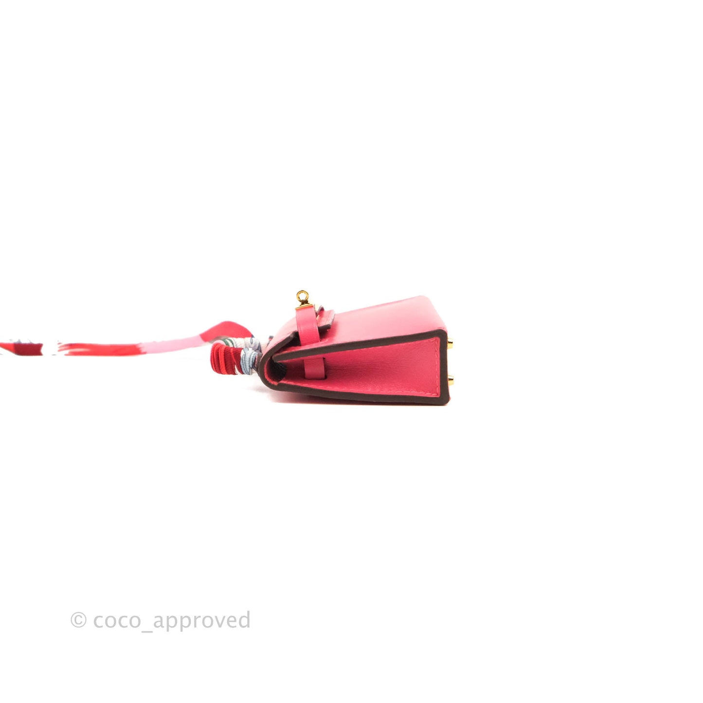 Hermès Kelly Twilly Around Bag Charm Pink Tadelakt Gold Hardware