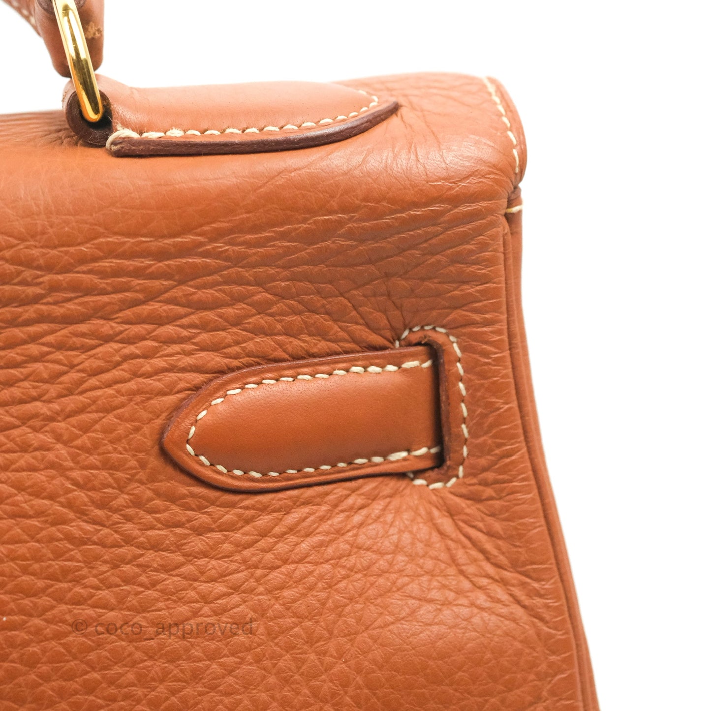 Hermès Kelly 32 Retourne Gold Clemence Gold Hardware