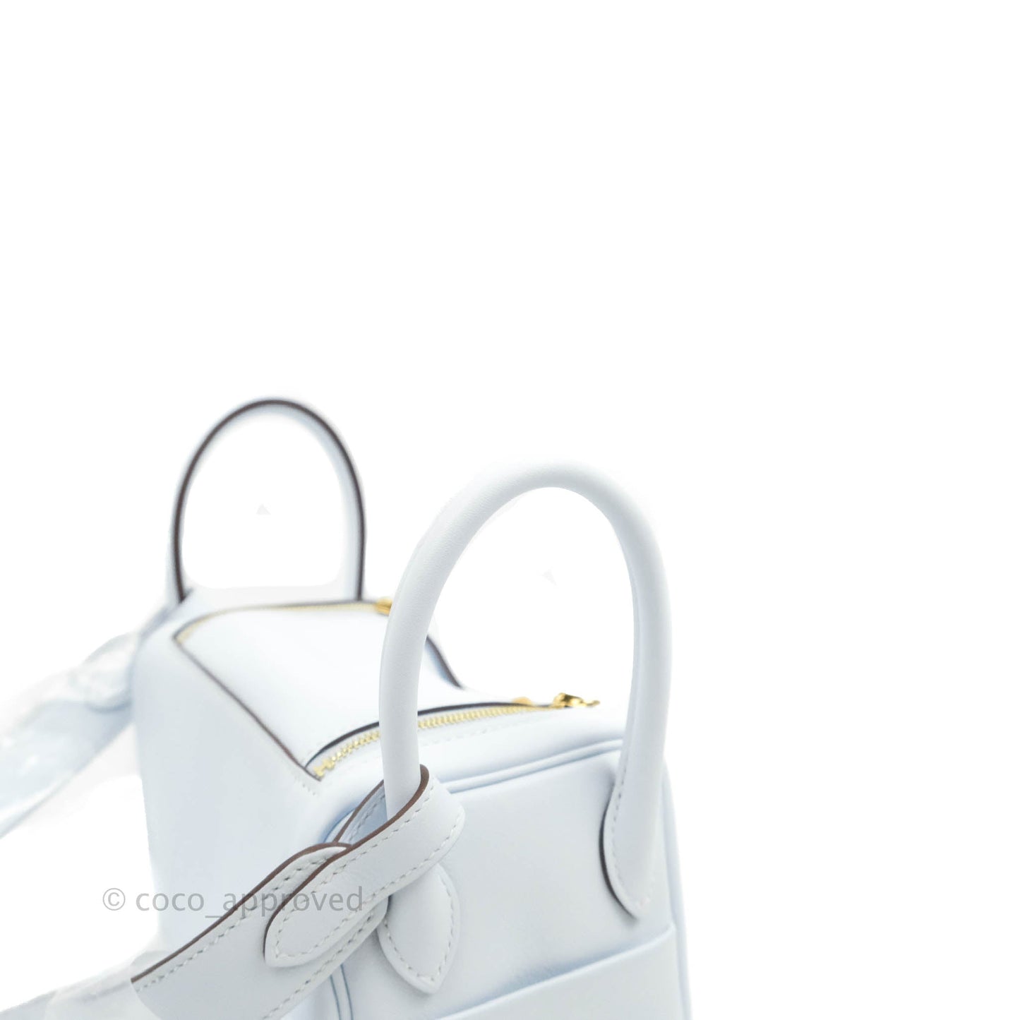 Hermès Mini Lindy 20 Blue Pale Swift Gold Hardware
