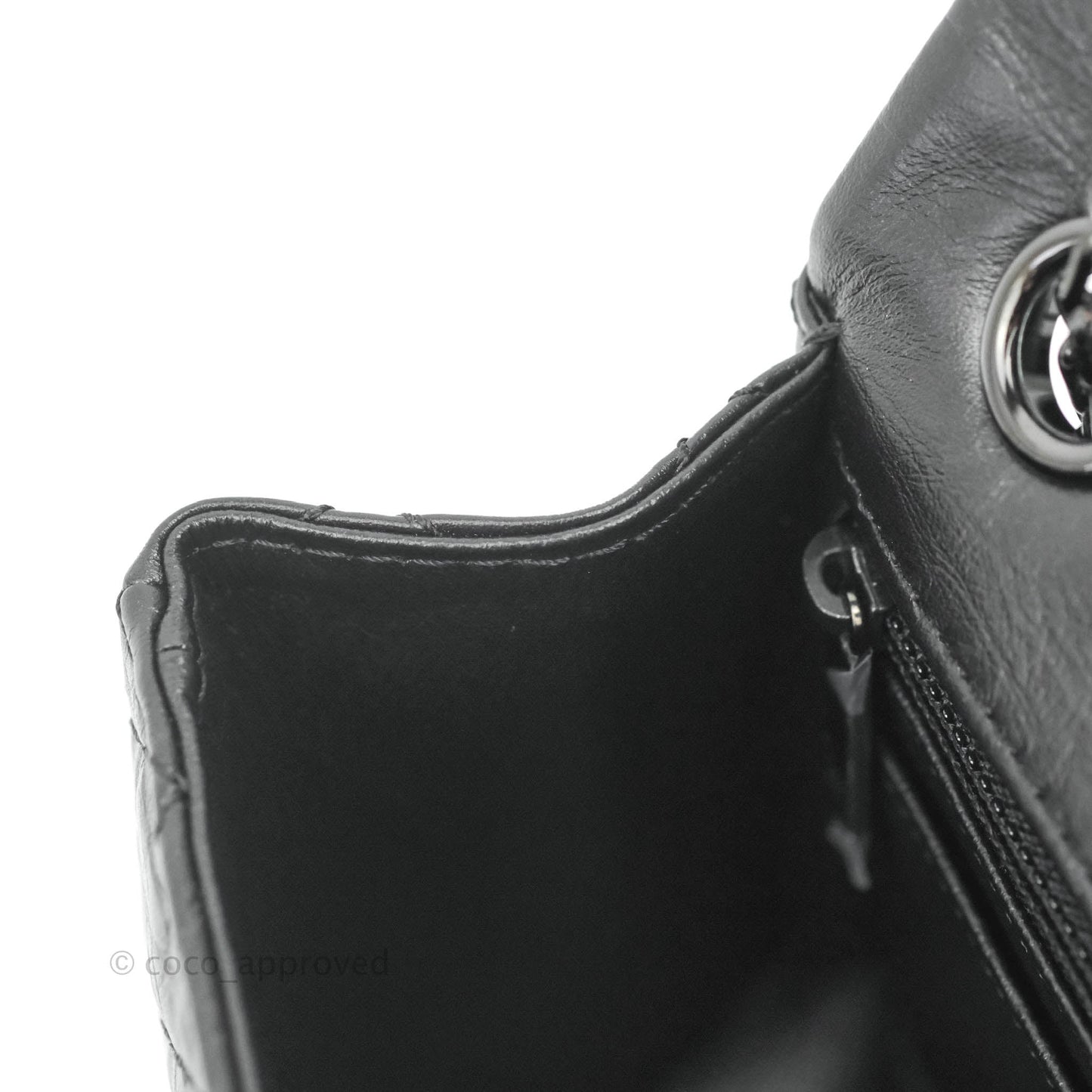 Chanel Mini Reissue 224 So Black Quilted Aged Calfskin Black Hardware