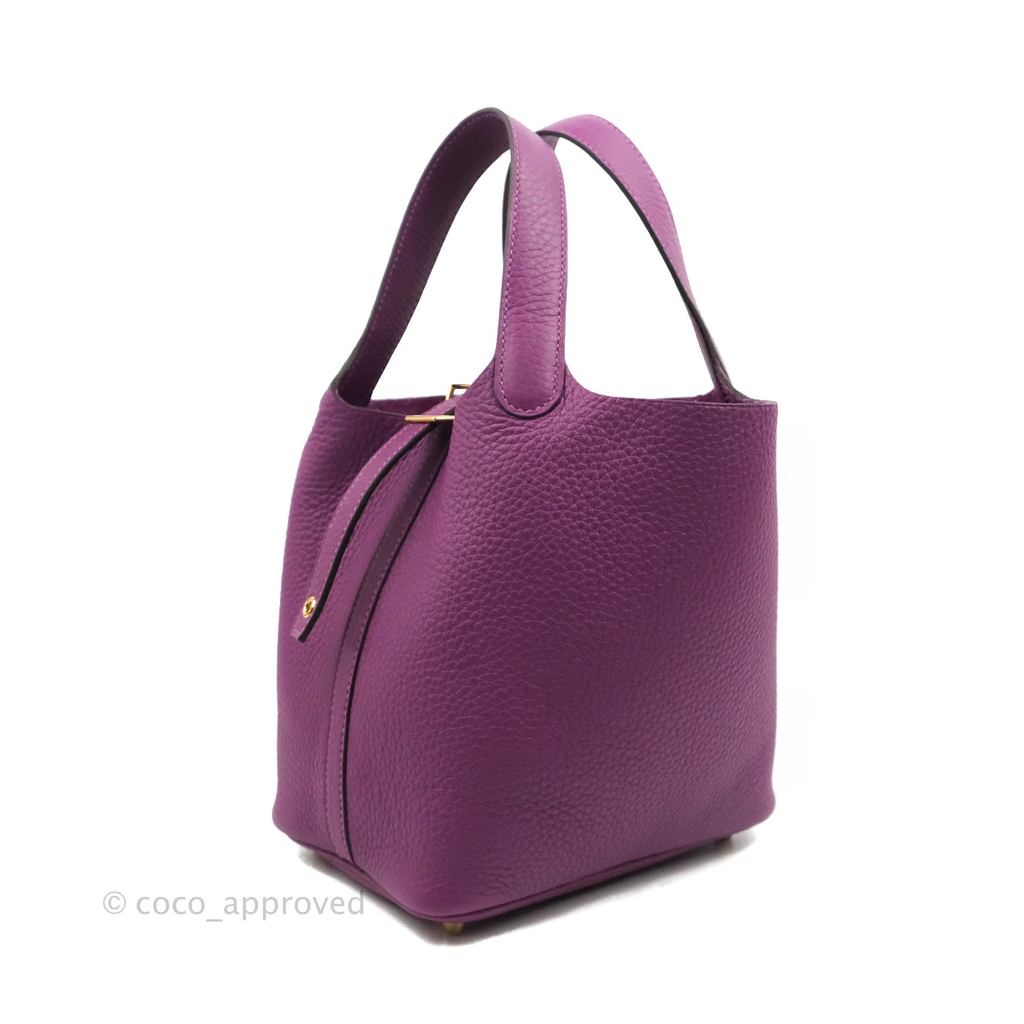 Hermès Picotin Lock 18 P9 Anemone Clemence Gold Hardware