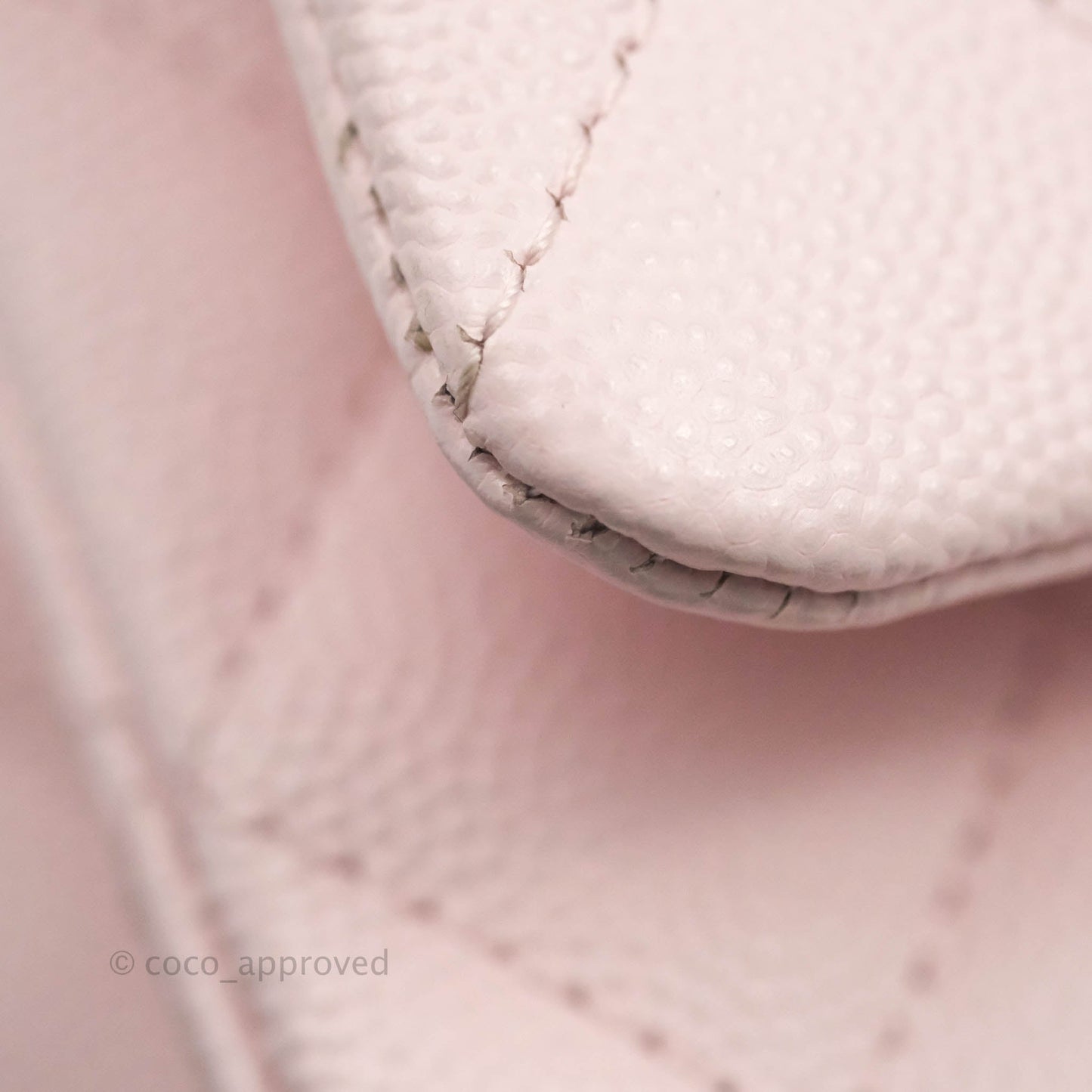 Chanel Classic M/L Medium Flap Quilted Light Pink Caviar Gold Hardware 22P