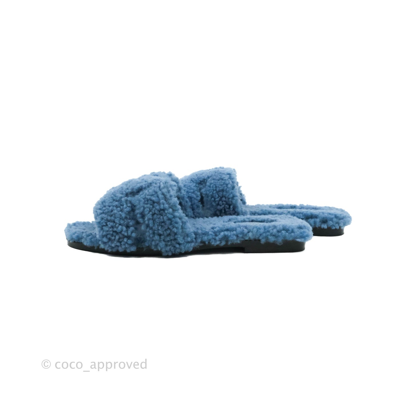 Hermès Teddy Oran Sandals in Bleu Size 37