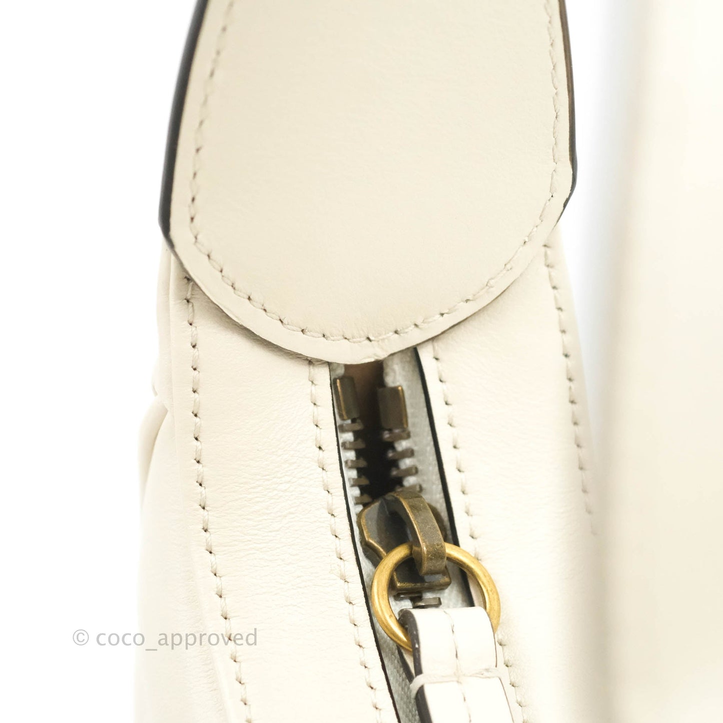 Gucci GG Marmont Half Moon-shaped Mini Bag White
