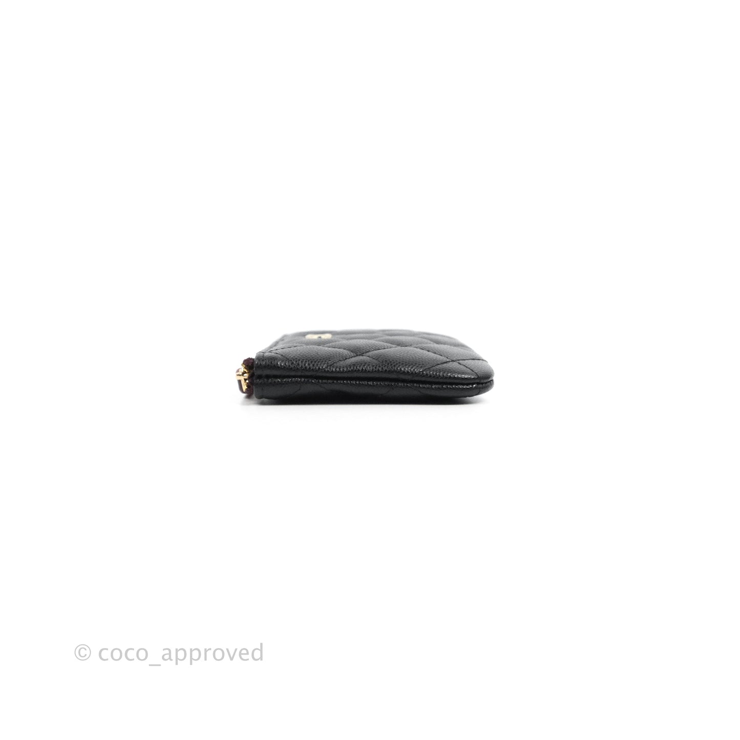 Chanel Quilted Mini O Case Black Caviar Gold Hardware