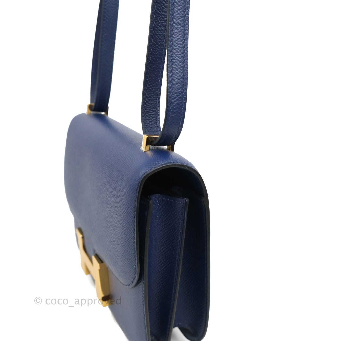 Hermès Constance Mini 18cm Bleu Saphir Epsom Gold Hardware