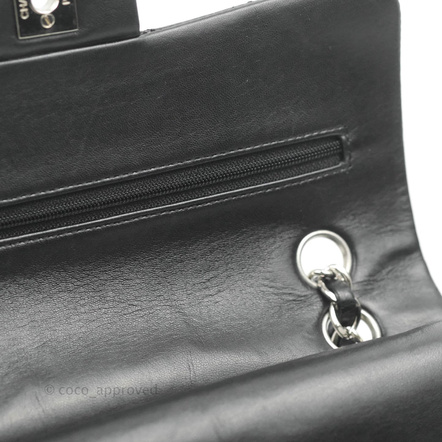 Chanel Small Classic Quilted Flap Black Lambskin Silver Hardware