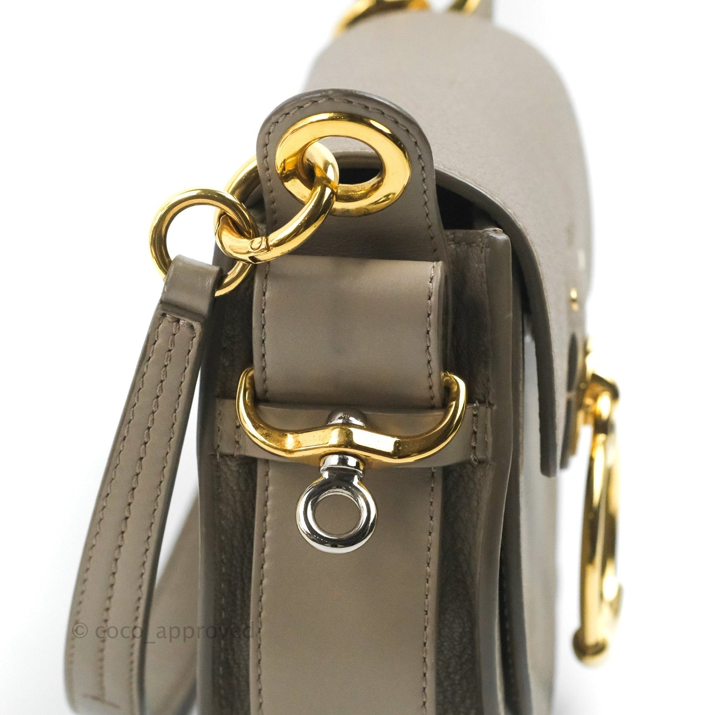 Chloé Small Tess Bag Motty Grey Grained Calfskin