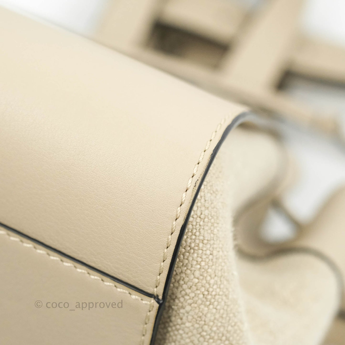 Loewe Mini Hammock Drawstring in Classic Beige Calfskin