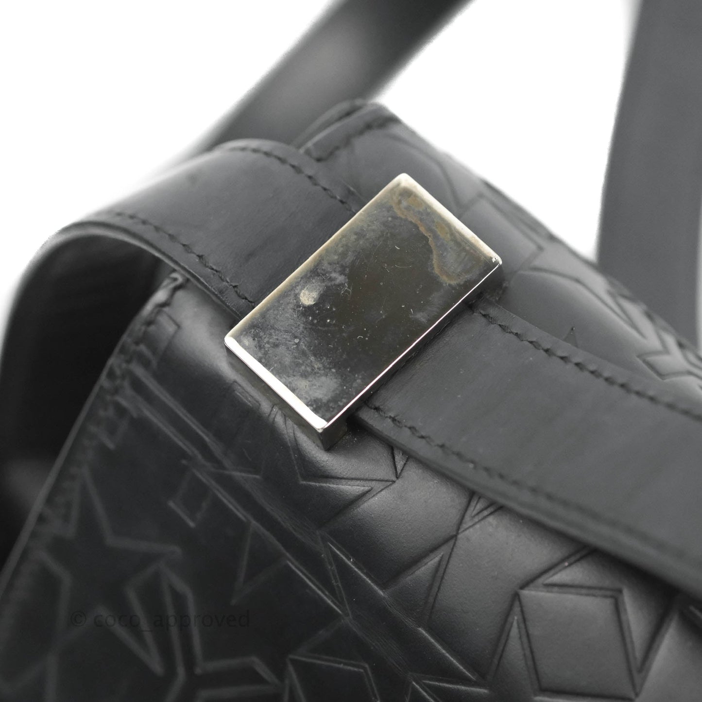 Givenchy Calfskin Star Embossed Medium Pandora Box Crossbody Bag Black