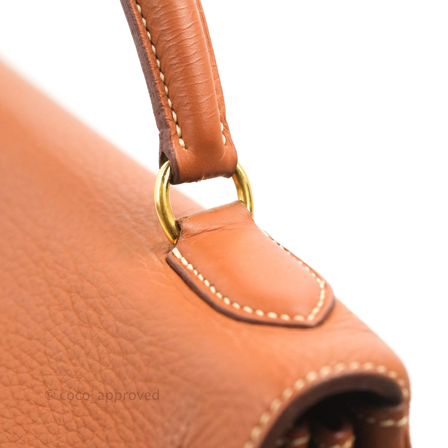 Hermès Kelly 32 Retourne Gold Clemence Gold Hardware