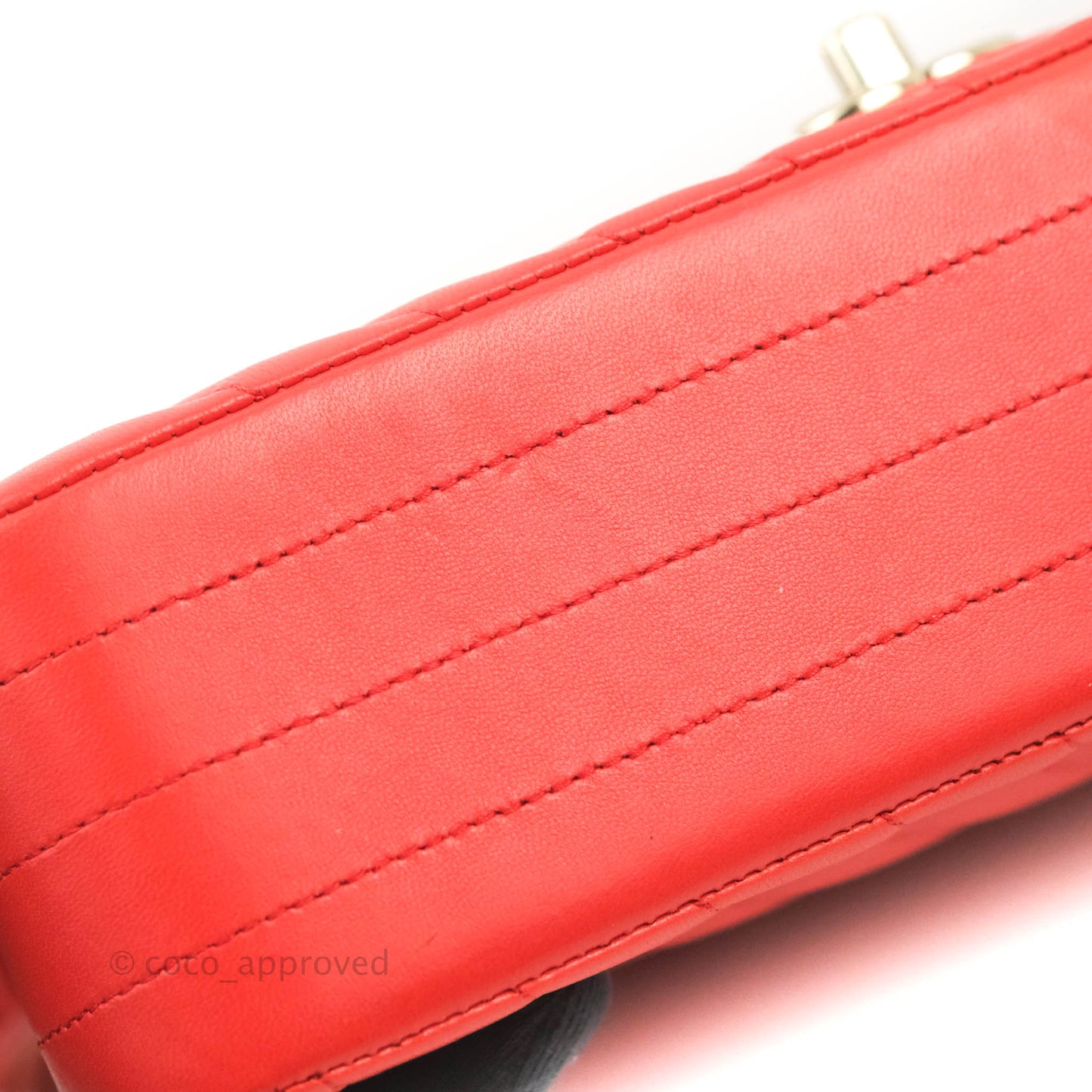 Chanel Classic M/L Medium Double Flap Brick Red Lambskin Gold Hardware