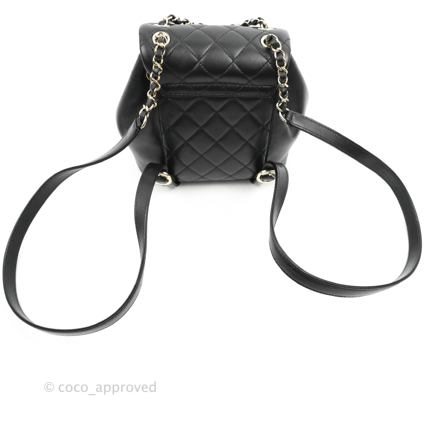 Chanel Quilted Small Duma Drawstring Backpack Black Calfskin 22C