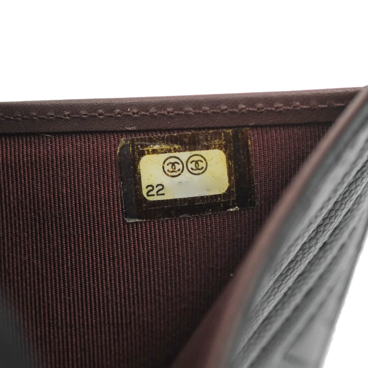 Chanel Classic Flap Chevron Wallet Black Caviar Silver Hardware