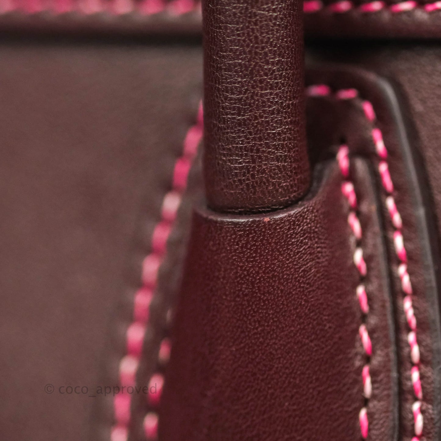 Celine Nano Luggage Bag Burgundy Gold Hardware