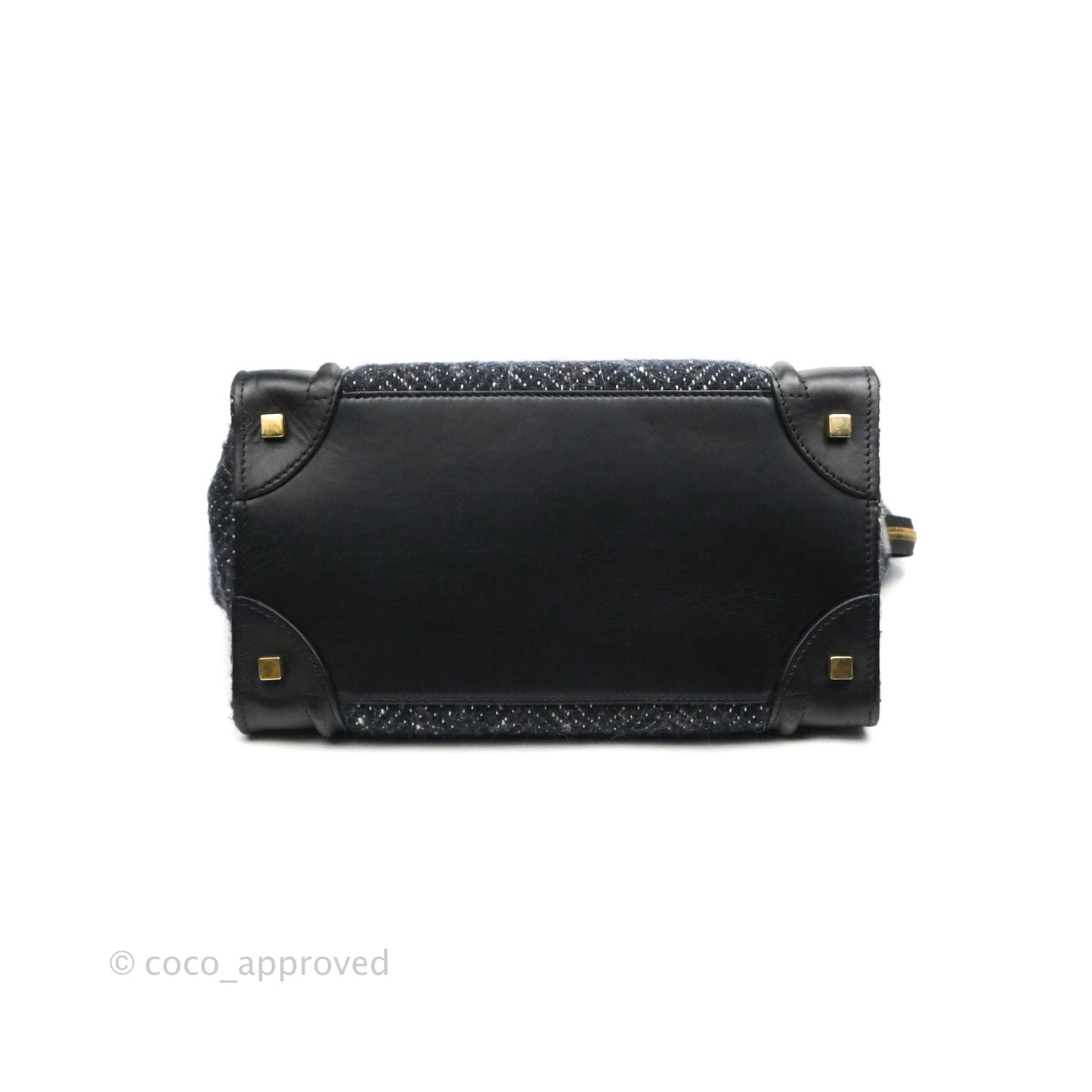 Celine Mini Luggage Bag Navy/Black Tweed