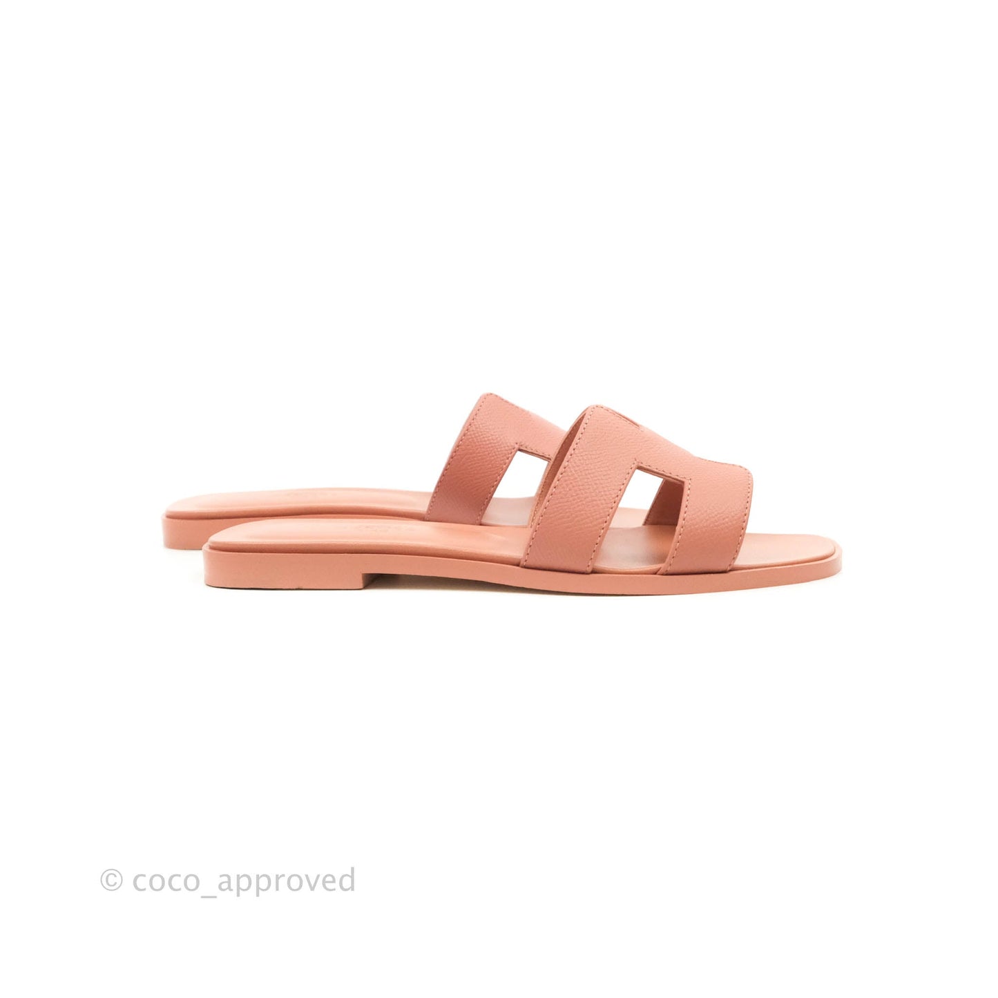 Hermès Oran Sandals Epsom in Pink Size 36