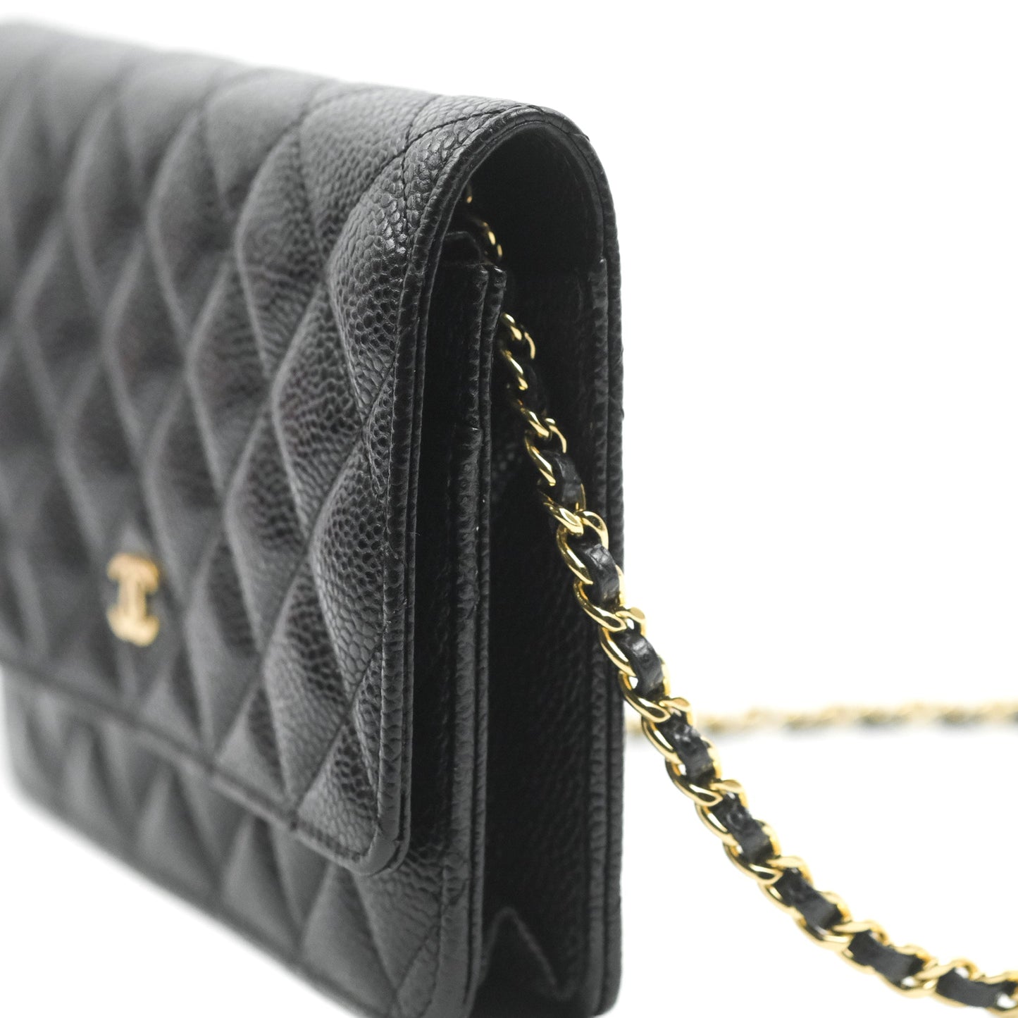 Chanel Quilted Classic WOC Black Caviar Gold Hardware