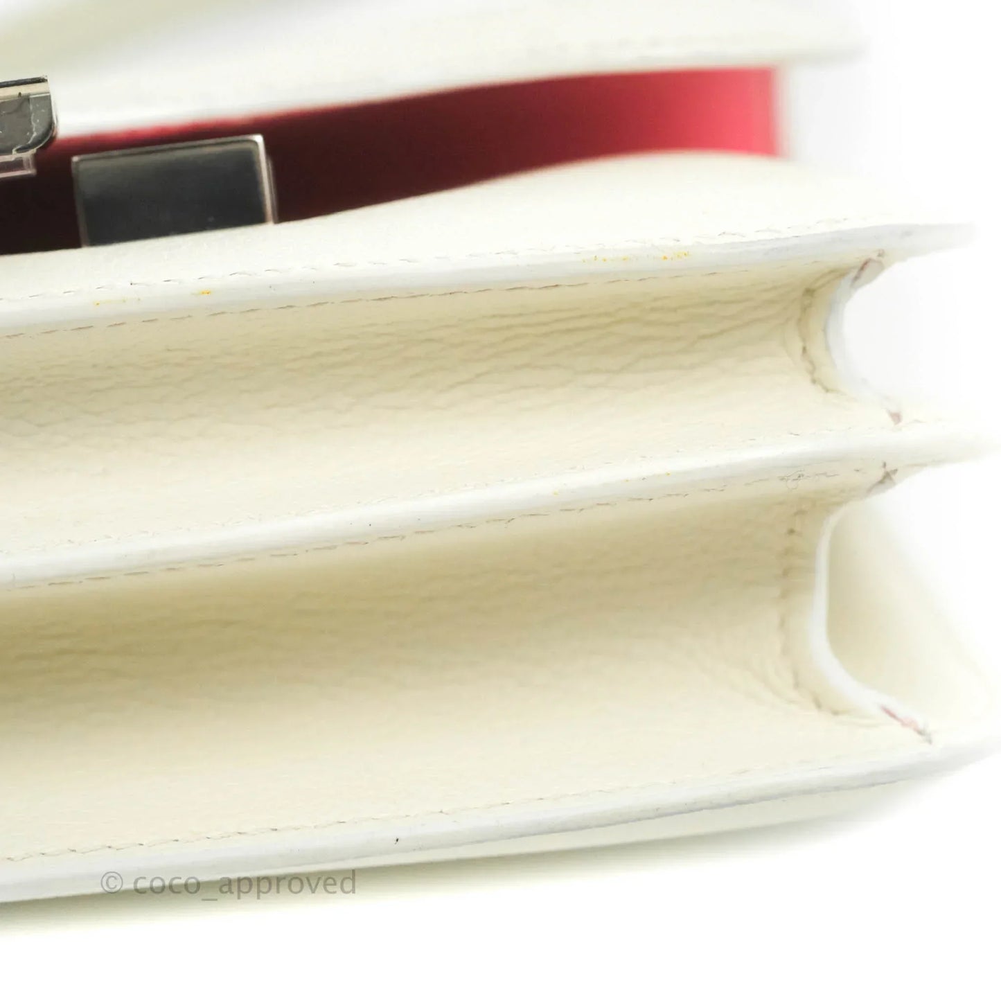 Hermès Constance HSS Mini 18cm White Evercolor Palladium Hardware