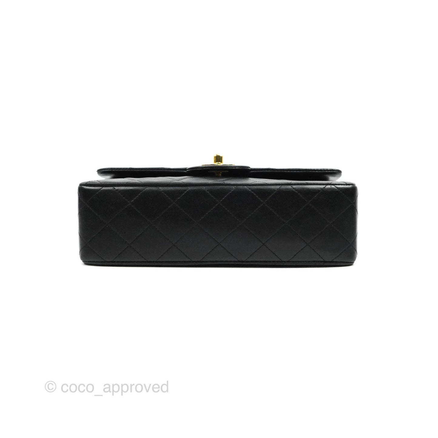 Chanel Classic Vintage Small S/M Flap Black Lambskin 24K Gold Hardware