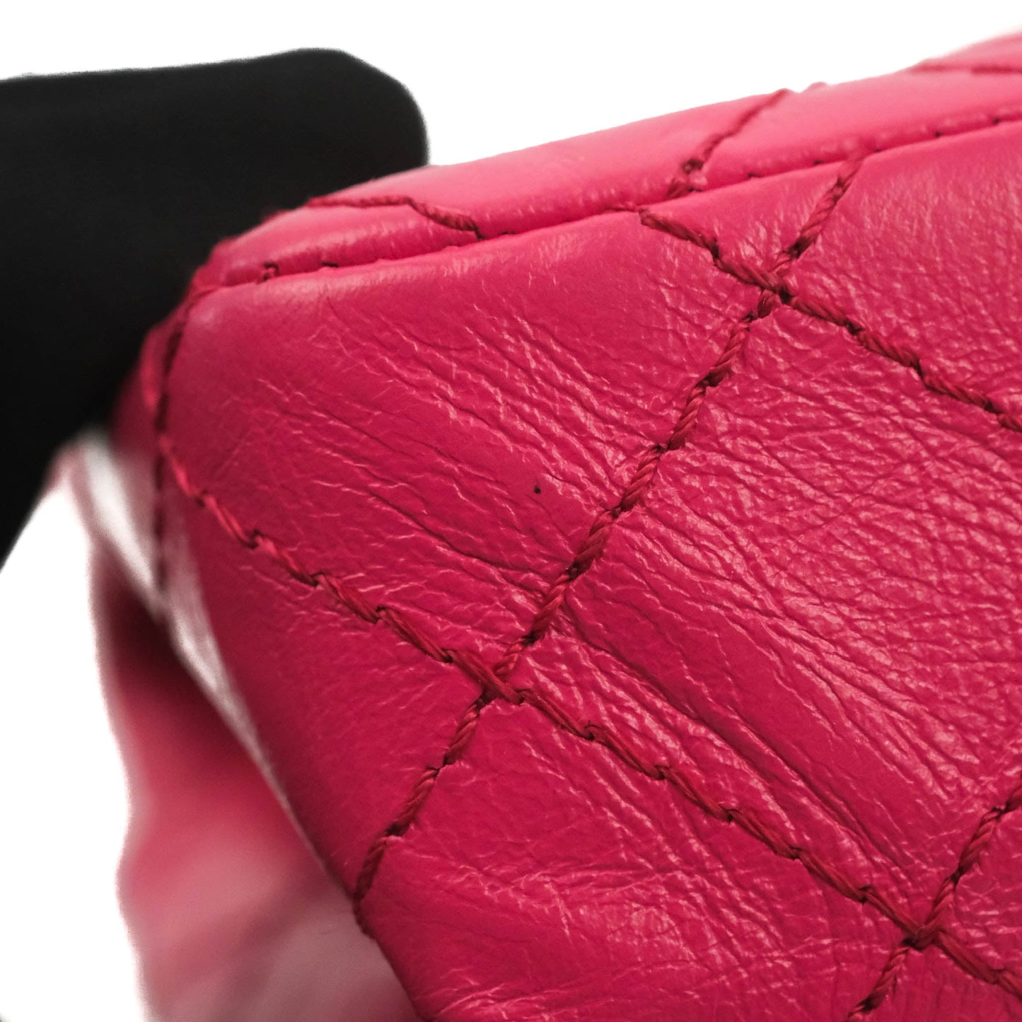 Chanel Mini Reissue 224 Fuschia Pink Aged Calfskin Aged Gold Hardware