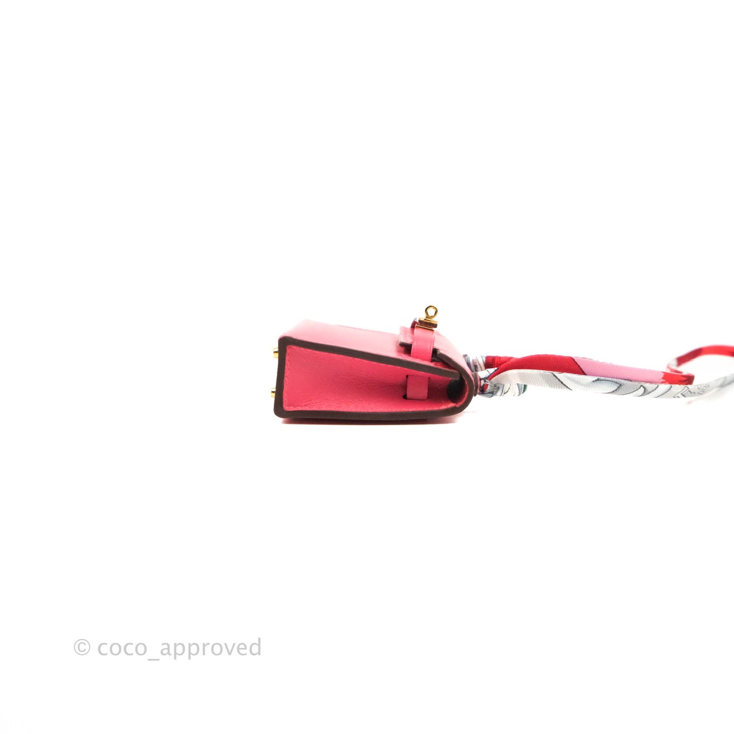 Hermès Kelly Twilly Around Bag Charm Pink Tadelakt Gold Hardware