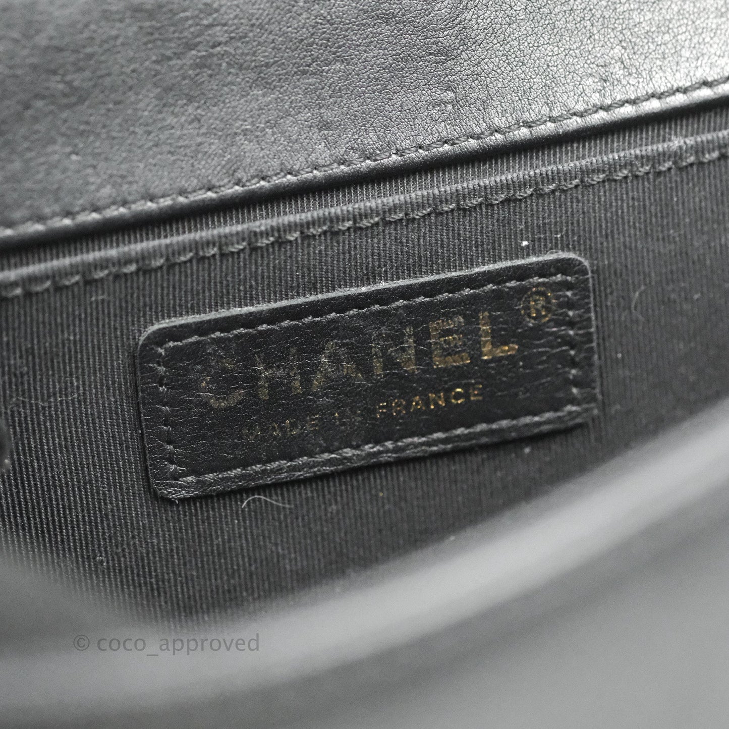 Chanel Chevron Medium Boy Black Calfskin Gold Hardware