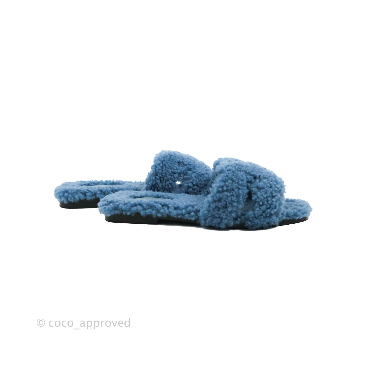Hermès Teddy Oran Sandals in Bleu Size 37