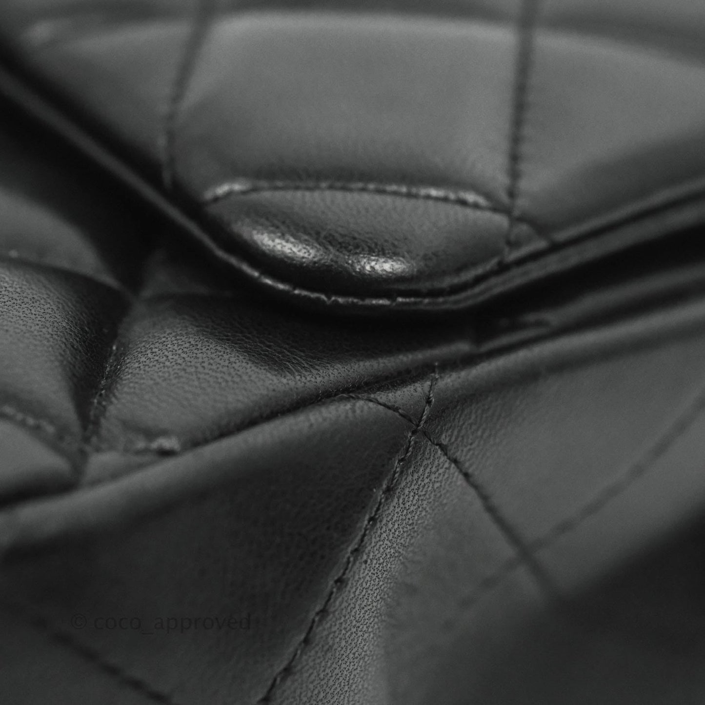 Chanel Quilted Maxi Single Flap Black Lambskin Silver Hardware