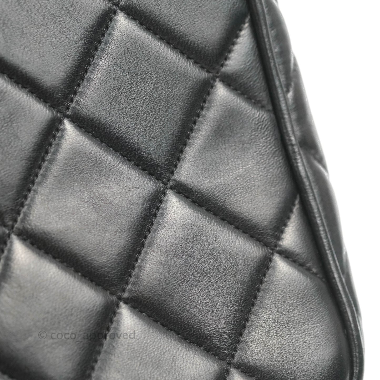 Chanel Quilted XL Vintage Black Lambskin Large 24K CC Bag