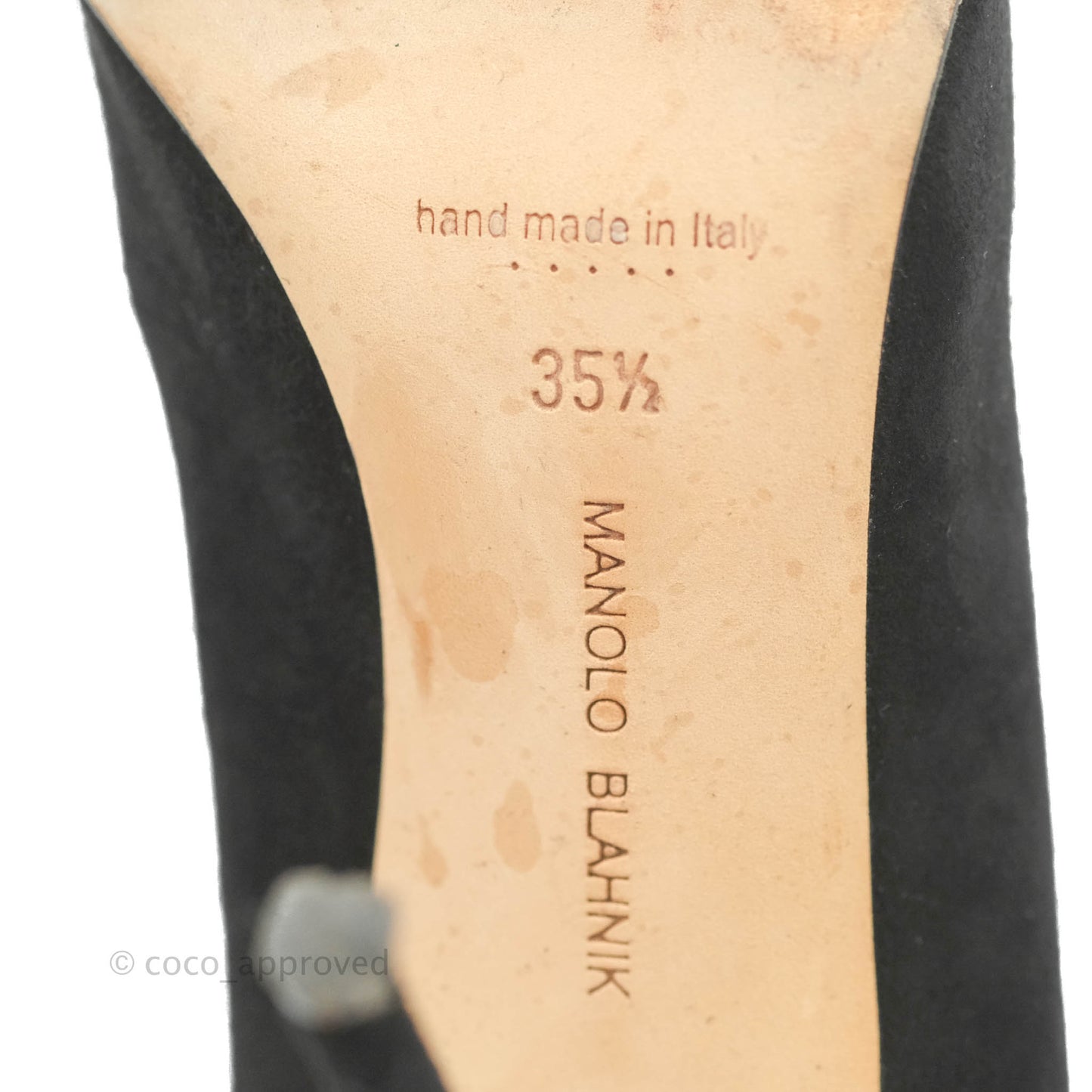 Manolo Blahnik Black Velvet Size 35.5