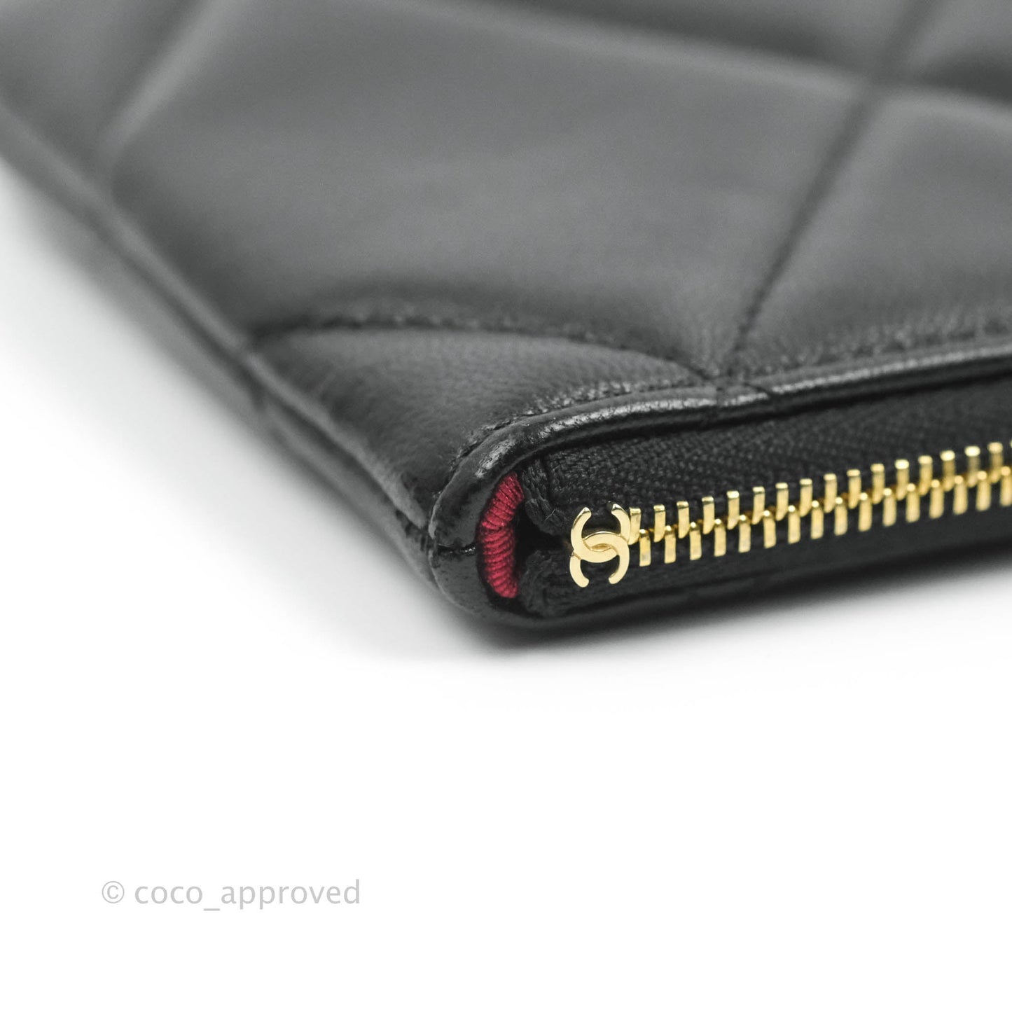 Chanel 19 Small Pouch Black Lambskin Gold Hardware