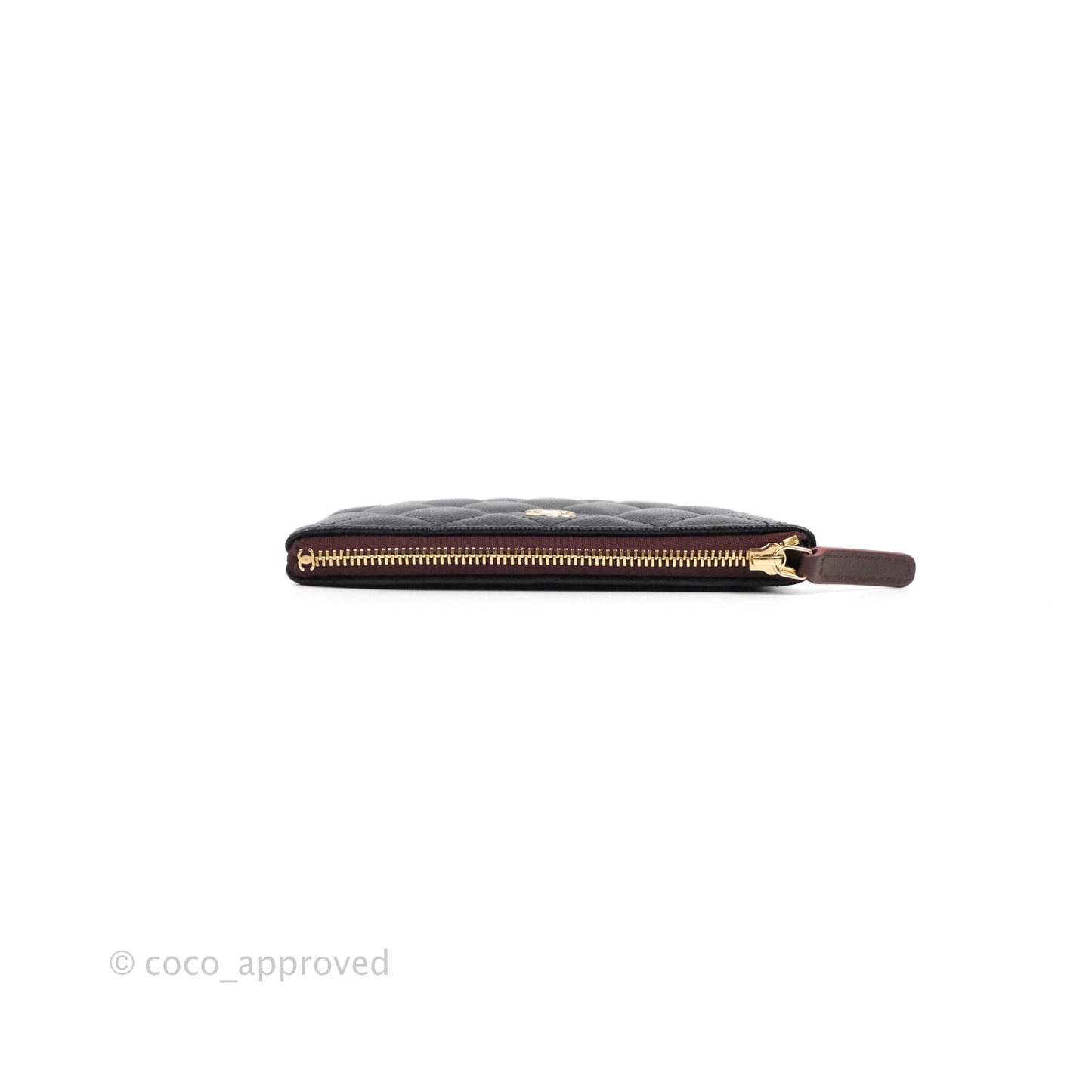 Chanel Quilted Mini O Case Black Caviar Gold Hardware