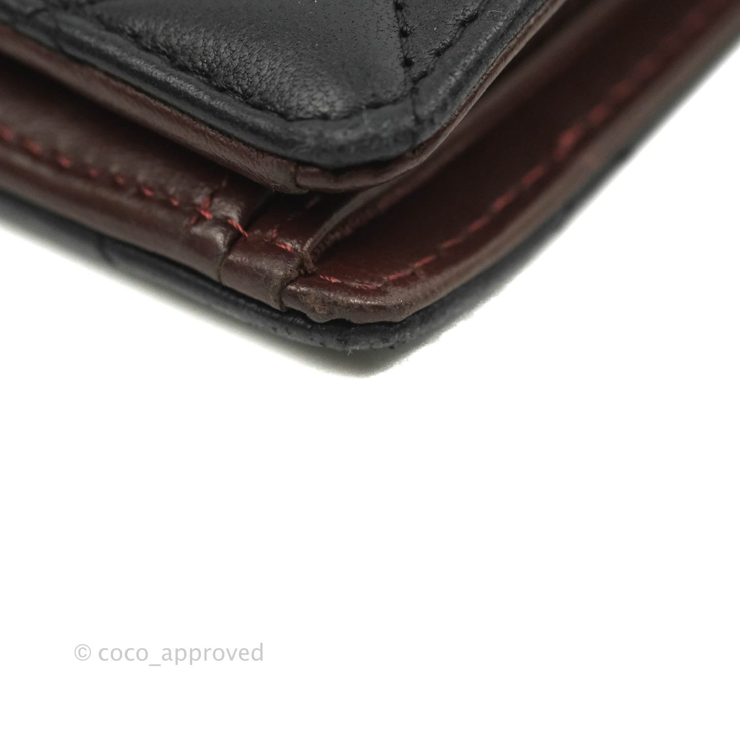Chanel Quilted Flap Long Wallet Black Lambskin Silver Hardware