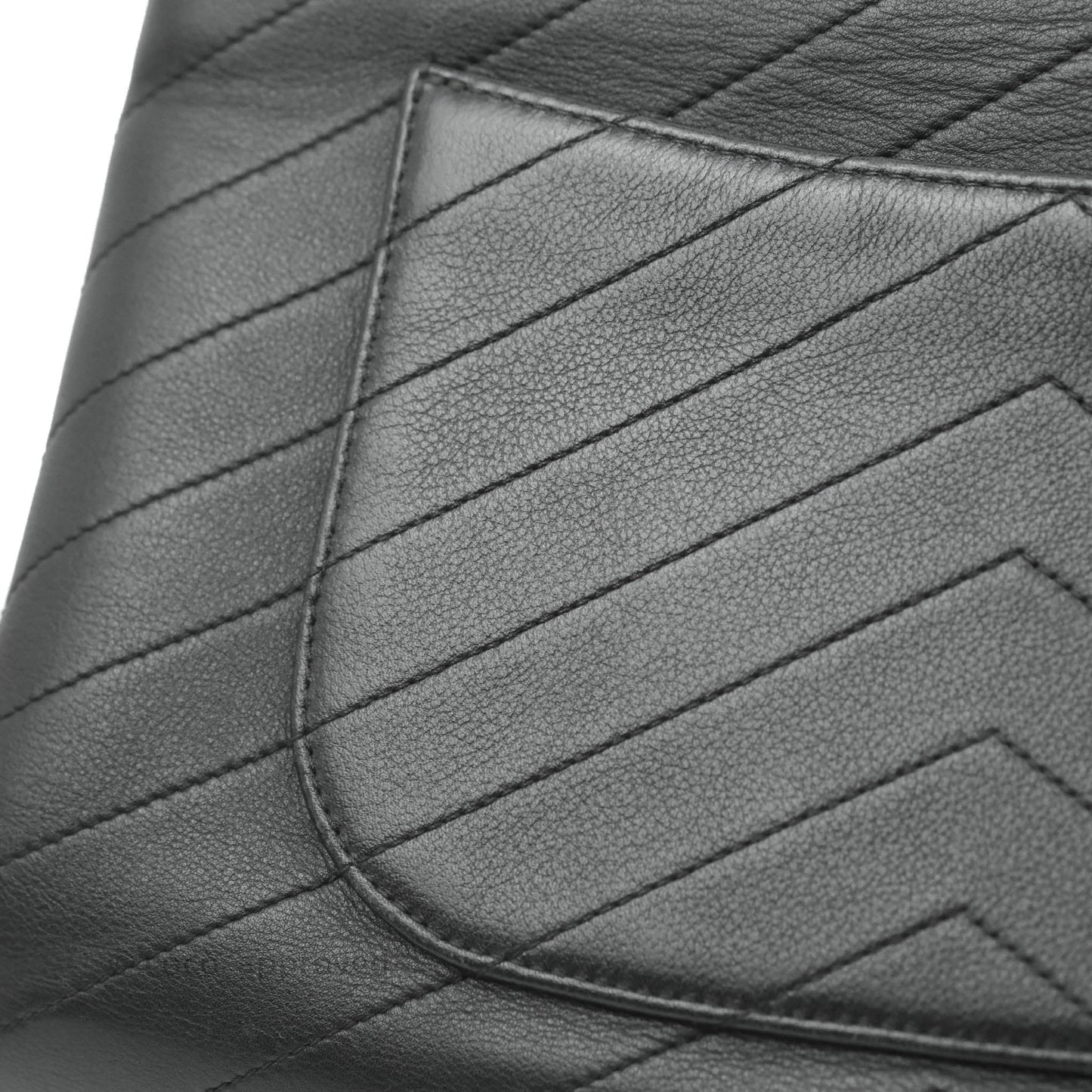 Chanel Chevron Top Handle Black Calfskin Gold Hardware