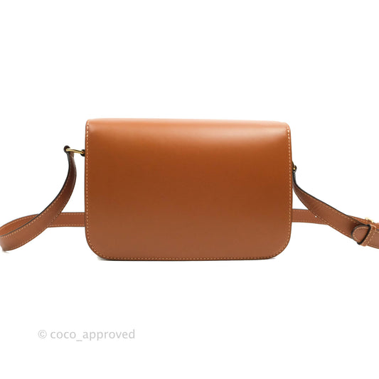 Celine Medium Triomphe Bag Tan Shiny Calfskin