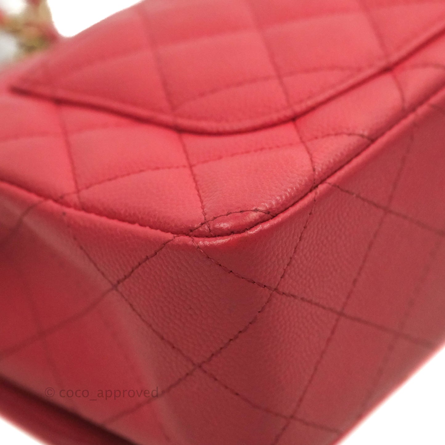 Chanel Quilted Mini Rectangular Flap Pink Caviar Gold Hardware 17C